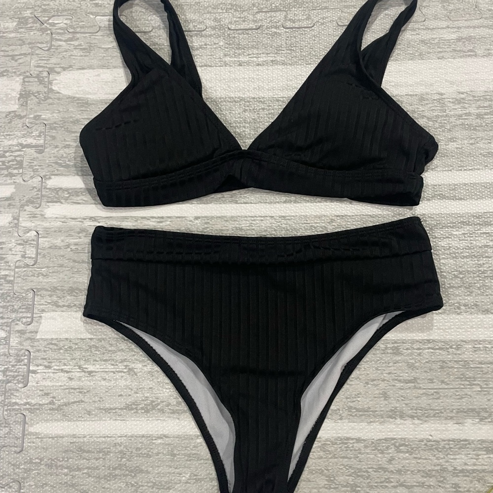 Black Women's Swimwear Bikini Set